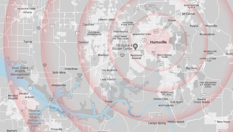 Alabama Climate Control Service Areas